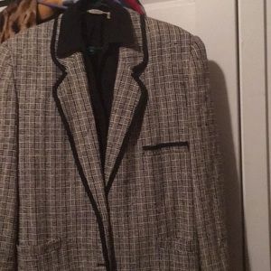 Ladies Black and White Blazer